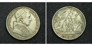 1/2 Scudo / 50 Baiocco 教皇国 (754 - 1870) 銀 