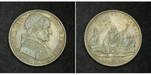 1/2 Scudo / 50 Baiocco 教皇国 (754 - 1870) 銀 