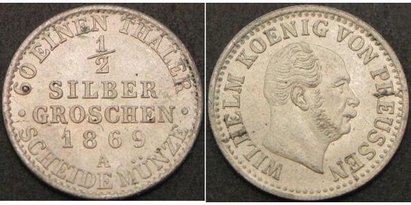 1/2 Silbergroschen 德国 銀 