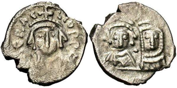 1/2 Siliqua Imperio bizantino (330-1453) Plata Heraclio (575-641)