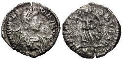 1/2 Siliqua Western Roman Empire (285-476) 銀 Honorius  (384-423)