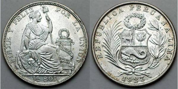1/2 Sol Perú Plata 