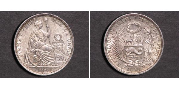 1/2 Sol Perú Plata 