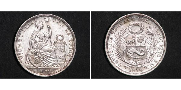 1/2 Sol Peru Silber 