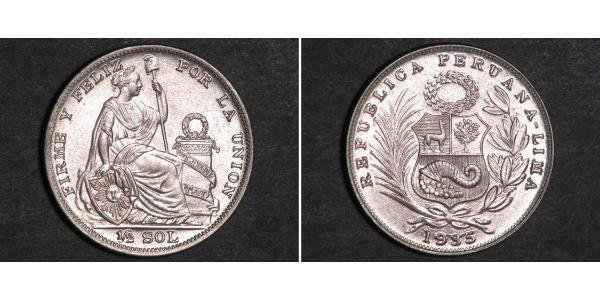 1/2 Sol Peru Silber 