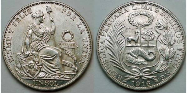 1/2 Sol Peru Silber 
