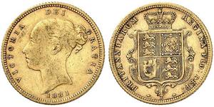 1/2 Sovereign Australia (1788 - 1939) Gold Victoria (1819 - 1901)