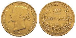 1/2 Sovereign Australia (1788 - 1939) Gold Victoria (1819 - 1901)