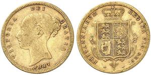 1/2 Sovereign Australia (1788 - 1939) Gold Victoria (1819 - 1901)