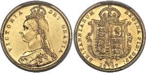 1/2 Sovereign Australia (1788 - 1939) Gold Victoria (1819 - 1901)