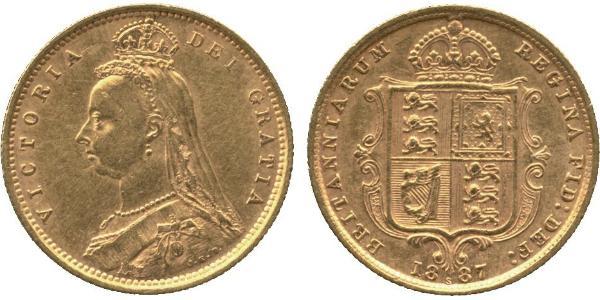 1/2 Sovereign Australia (1788 - 1939) Gold Victoria (1819 - 1901)