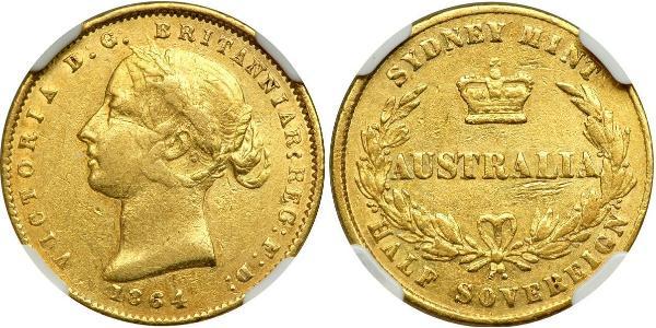 1/2 Sovereign Australia (1788 - 1939) Gold Victoria (1819 - 1901)