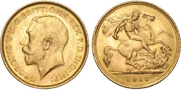 1/2 Sovereign Australien (1788 - 1939) Gold George V (1865-1936)