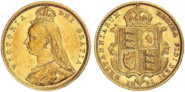 1/2 Sovereign United Kingdom Gold Victoria (1819 - 1901)