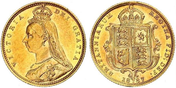 1/2 Sovereign United Kingdom Gold Victoria (1819 - 1901)