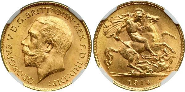 1/2 Sovereign United Kingdom of Great Britain and Ireland (1801-1922) Gold George V of the United Kingdom (1865-1936)