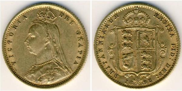 1/2 Sovereign Vereinigtes Königreich Gold Victoria (1819 - 1901)