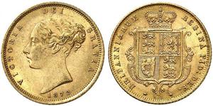 1/2 Sovereign Vereinigtes Königreich von Großbritannien und Irland (1801-1922) Gold Victoria (1819 - 1901)