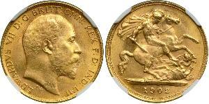 1/2 Sovereign Vereinigtes Königreich von Großbritannien und Irland (1801-1922) Gold Eduard VII (1841-1910)