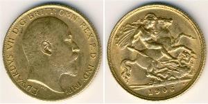 1/2 Sovereign Vereinigtes Königreich von Großbritannien und Irland (1801-1922) Gold Eduard VII (1841-1910)