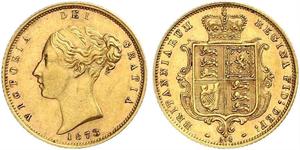 1/2 Sovereign Vereinigtes Königreich von Großbritannien und Irland (1801-1922) Gold Victoria (1819 - 1901)