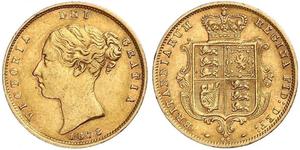 1/2 Sovereign Vereinigtes Königreich von Großbritannien und Irland (1801-1922) Gold Victoria (1819 - 1901)