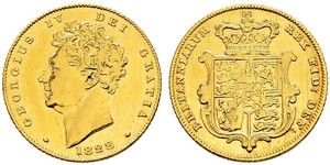 1/2 Sovereign Vereinigtes Königreich von Großbritannien und Irland (1801-1922) Gold Georg IV (1762-1830)