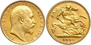 1/2 Sovereign Vereinigtes Königreich von Großbritannien und Irland (1801-1922) Gold Eduard VII (1841-1910)