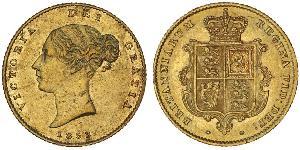 1/2 Sovereign Vereinigtes Königreich von Großbritannien und Irland (1801-1922) Gold Victoria (1819 - 1901)