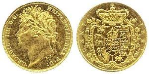 1/2 Sovereign Vereinigtes Königreich von Großbritannien und Irland (1801-1922) Gold Georg IV (1762-1830)