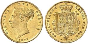 1/2 Sovereign Vereinigtes Königreich von Großbritannien und Irland (1801-1922) Gold Victoria (1819 - 1901)