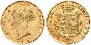 1/2 Sovereign Vereinigtes Königreich von Großbritannien und Irland (1801-1922) Gold Victoria (1819 - 1901)