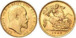 1/2 Sovereign Vereinigtes Königreich von Großbritannien und Irland (1801-1922) Gold Eduard VII (1841-1910)