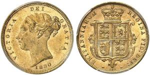 1/2 Sovereign Vereinigtes Königreich von Großbritannien und Irland (1801-1922) Gold Victoria (1819 - 1901)