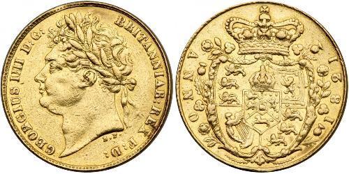 1/2 Sovereign Vereinigtes Königreich von Großbritannien und Irland (1801-1922) Gold Georg IV (1762-1830)