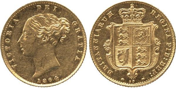 1/2 Sovereign Vereinigtes Königreich von Großbritannien und Irland (1801-1922) Gold Victoria (1819 - 1901)