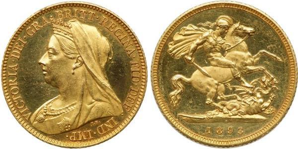 1/2 Sovereign Vereinigtes Königreich von Großbritannien und Irland (1801-1922) Gold Victoria (1819 - 1901)