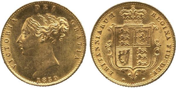 1/2 Sovereign Vereinigtes Königreich von Großbritannien und Irland (1801-1922) Gold Victoria (1819 - 1901)