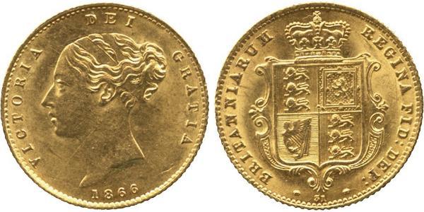 1/2 Sovereign Vereinigtes Königreich von Großbritannien und Irland (1801-1922) Gold Victoria (1819 - 1901)