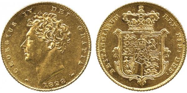 1/2 Sovereign Vereinigtes Königreich von Großbritannien und Irland (1801-1922) Gold Georg IV (1762-1830)