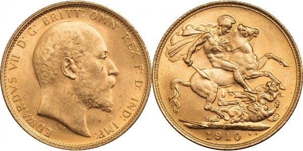 1/2 Sovereign Vereinigtes Königreich von Großbritannien und Irland (1801-1922) Gold Eduard VII (1841-1910)