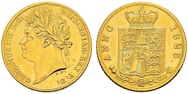 1/2 Sovereign Vereinigtes Königreich von Großbritannien und Irland (1801-1922) Gold Georg IV (1762-1830)