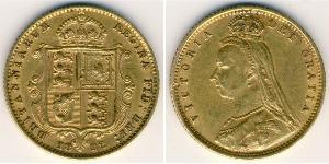 1/2 Sovereign Royaume-Uni Or Victoria (1819 - 1901)