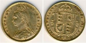 1/2 Sovereign Royaume-Uni Or Victoria (1819 - 1901)