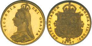 1/2 Sovereign Royaume-Uni Or Victoria (1819 - 1901)