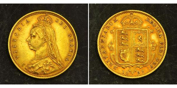 1/2 Sovereign Royaume-Uni Or Victoria (1819 - 1901)