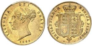 1/2 Sovereign Royaume-Uni de Grande-Bretagne et d