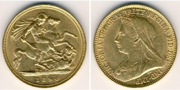 1/2 Sovereign Royaume-Uni de Grande-Bretagne et d