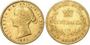 1/2 Sovereign Ôstralie (1788 - 1939) Or Victoria (1819 - 1901)