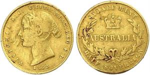 1/2 Sovereign Ôstralie (1788 - 1939) Or Victoria (1819 - 1901)